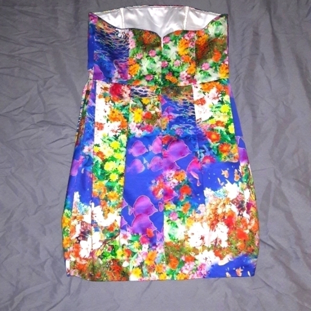 Bardot Luxe Graphic Print Dress, 4 - Picture 8 of 8